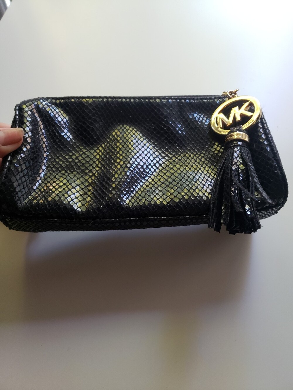 Michael Kors Black Limited Edition Make Up Bag Tassel